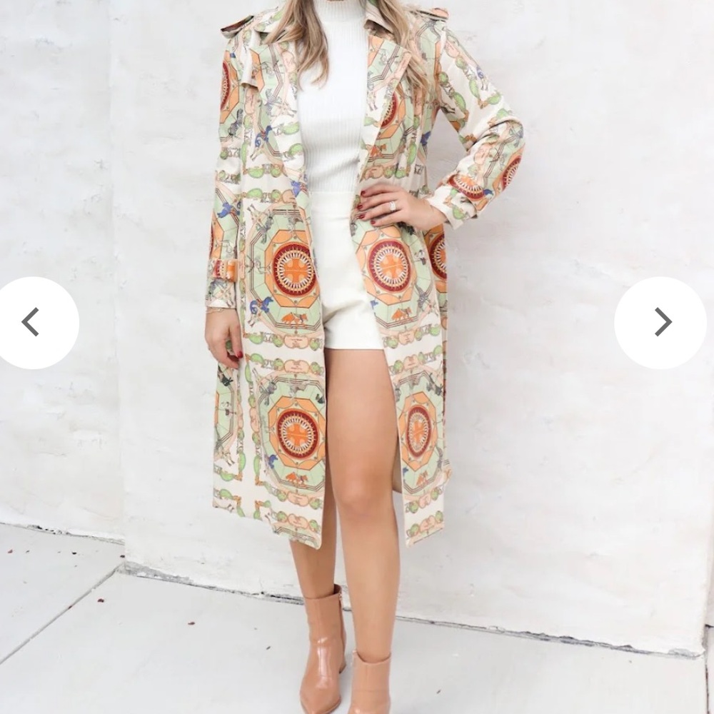 Beulah French Trench Coat NWT - Picture 4 of 8
